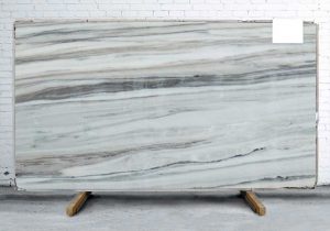 Photo of Skyline polished marble slab in showroom